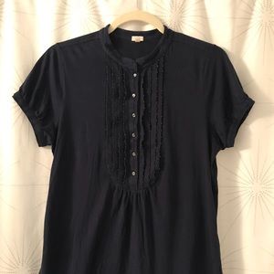 JCrew - beaded navy T-shirt - dark navy